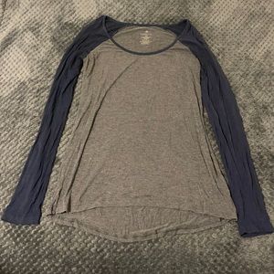 XS Vanity Gray and Blue Top